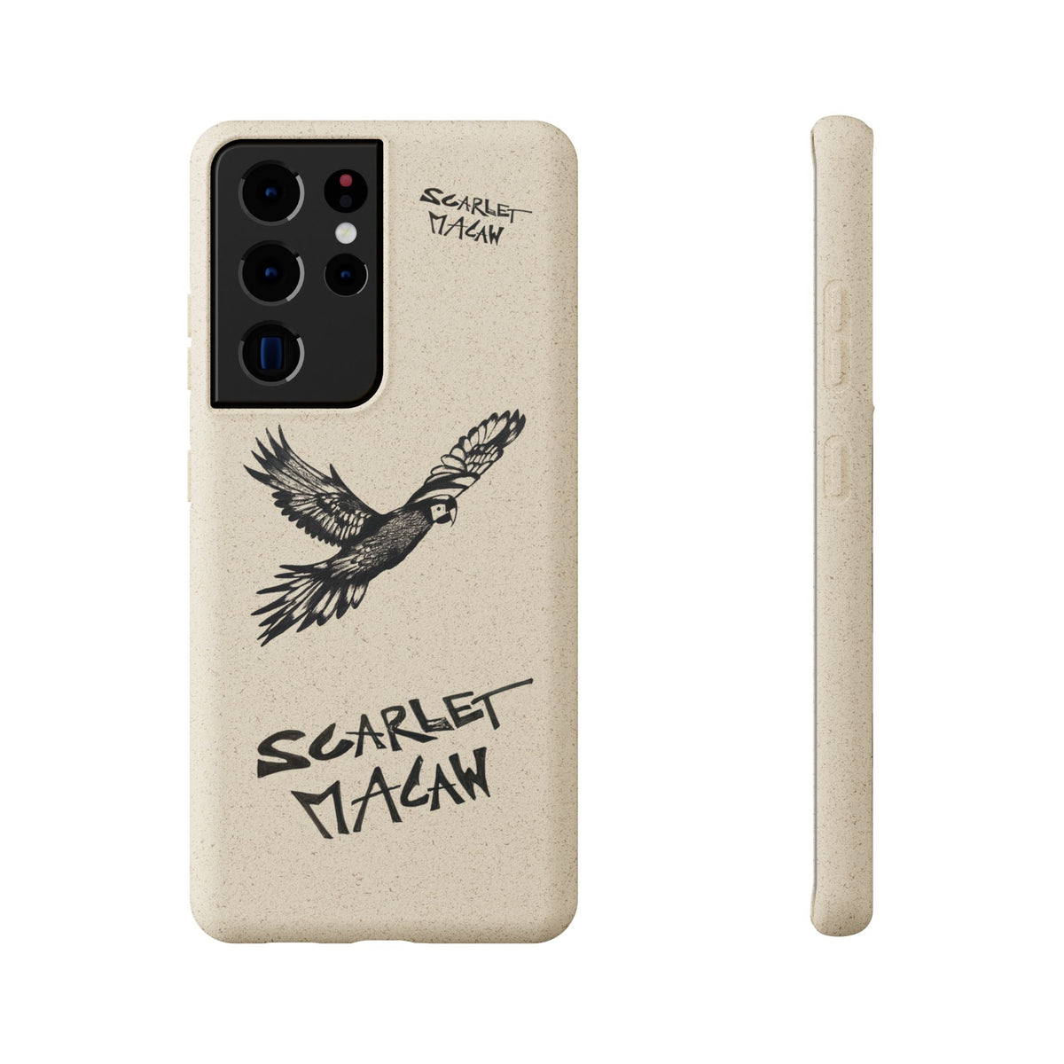 Scarlet Macaw Phone Case – Original Hand-Drawn Costa Rica Wildlife Art for iPhone & Samsung Galaxy