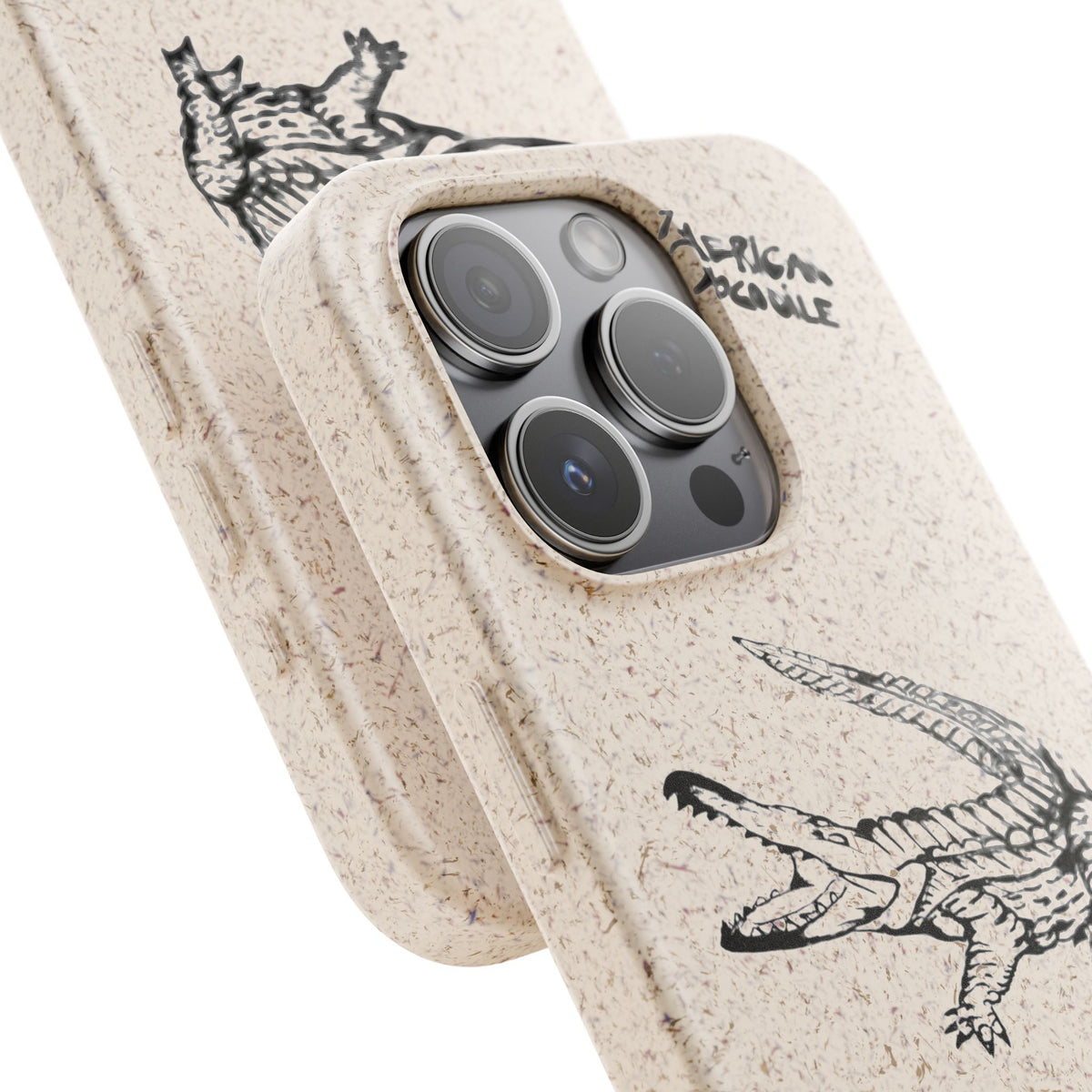 American Crocodile Phone Case – Original Hand-Drawn Costa Rica Wildlife Art for iPhone & Samsung Galaxy