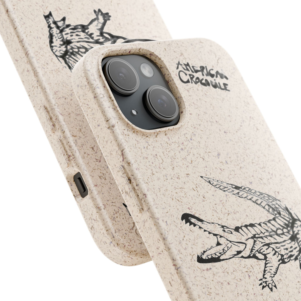American Crocodile Phone Case – Original Hand-Drawn Costa Rica Wildlife Art for iPhone & Samsung Galaxy
