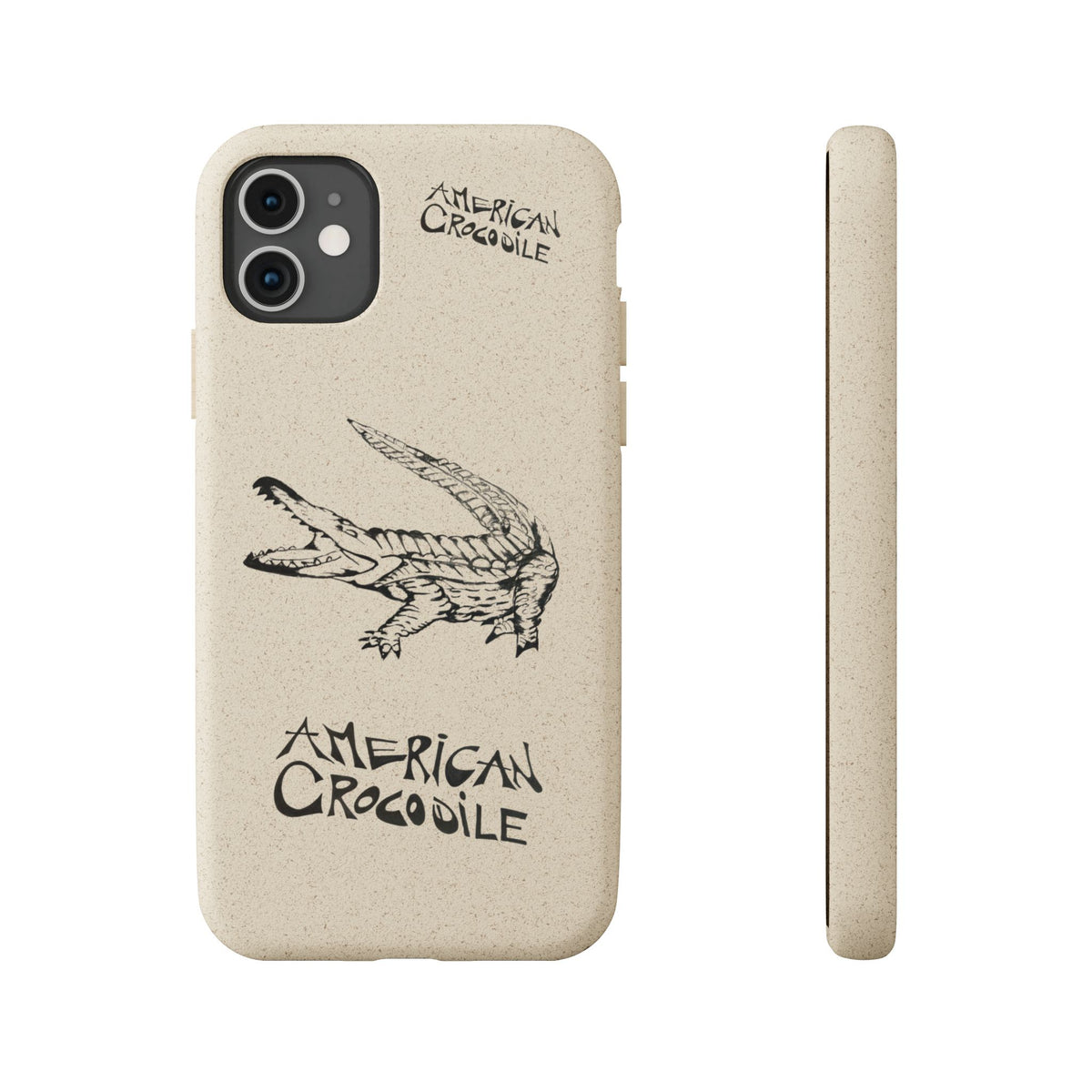 American Crocodile Phone Case – Original Hand-Drawn Costa Rica Wildlife Art for iPhone & Samsung Galaxy