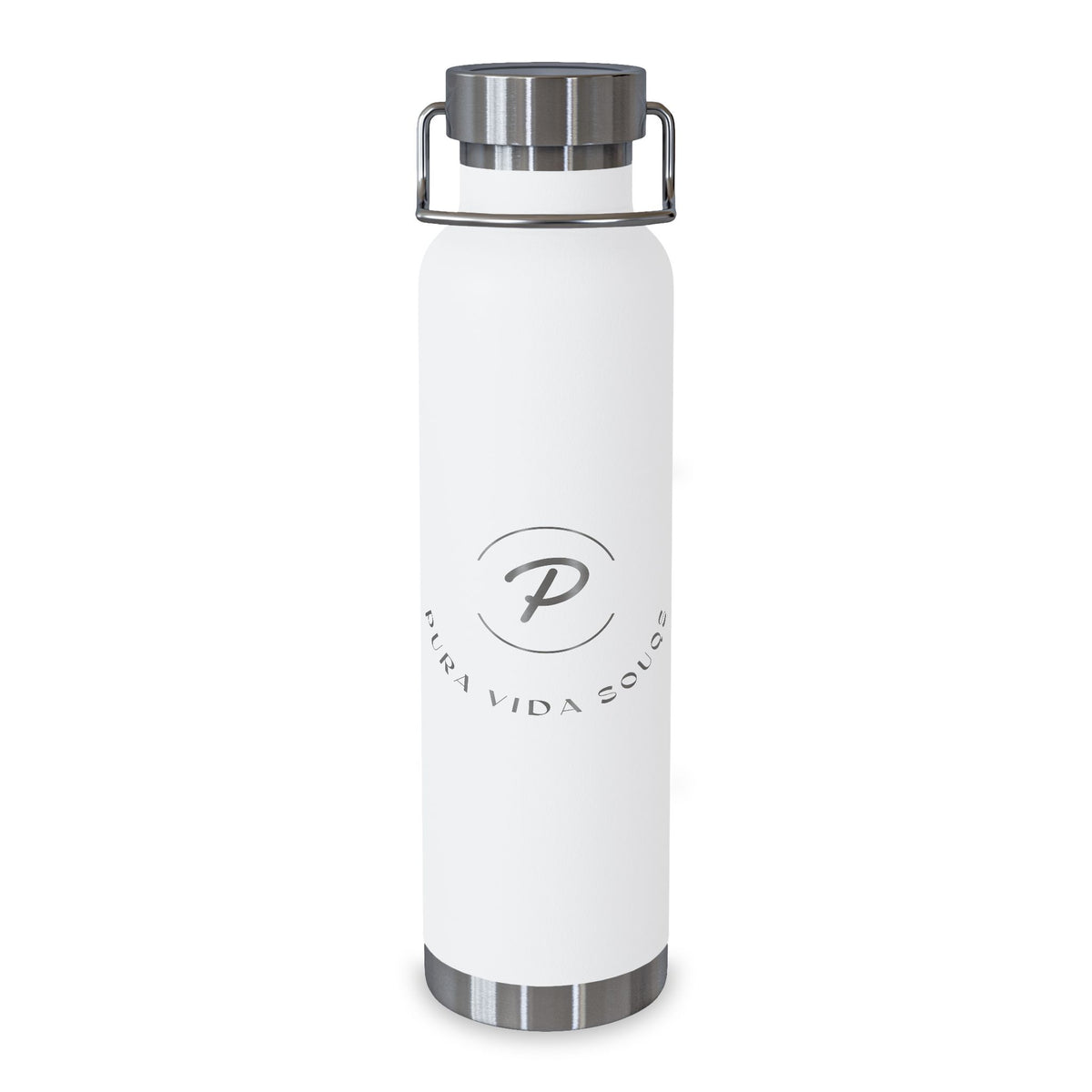 Pura Vida Souqs 22oz Stainless Steel Water Bottle – Engraved Logo