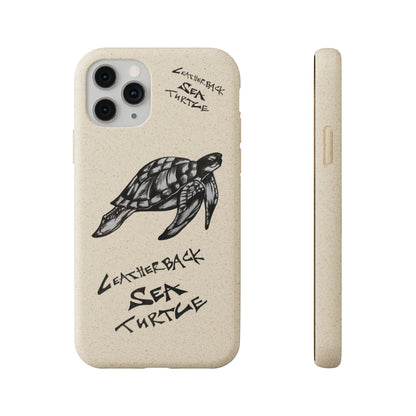 Leatherback Sea Turtle Phone Case – Original Hand-Drawn Costa Rica Wildlife Art for iPhone & Samsung Galaxy