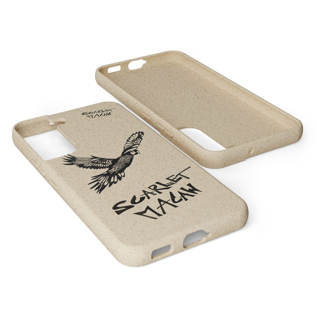 Scarlet Macaw Phone Case – Original Hand-Drawn Costa Rica Wildlife Art for iPhone & Samsung Galaxy