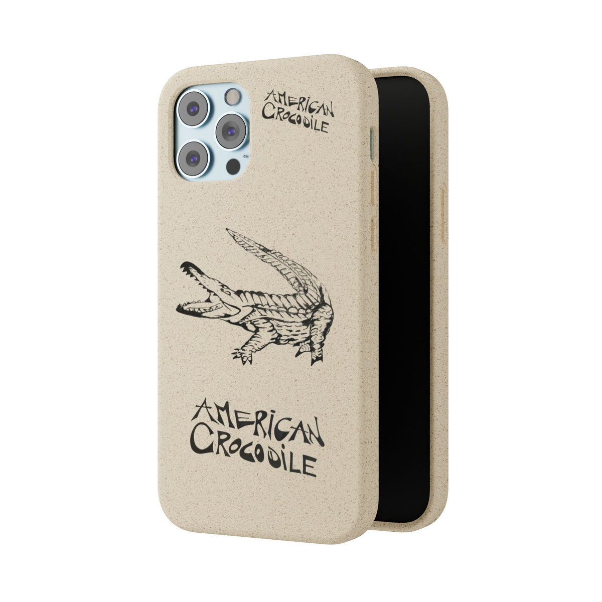 American Crocodile Phone Case – Original Hand-Drawn Costa Rica Wildlife Art for iPhone & Samsung Galaxy