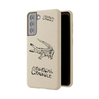 American Crocodile Phone Case – Original Hand-Drawn Costa Rica Wildlife Art for iPhone & Samsung Galaxy