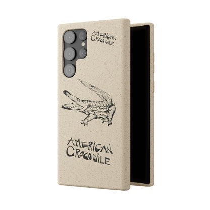 American Crocodile Phone Case – Original Hand-Drawn Costa Rica Wildlife Art for iPhone & Samsung Galaxy