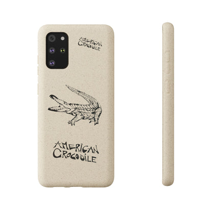 American Crocodile Phone Case – Original Hand-Drawn Costa Rica Wildlife Art for iPhone & Samsung Galaxy
