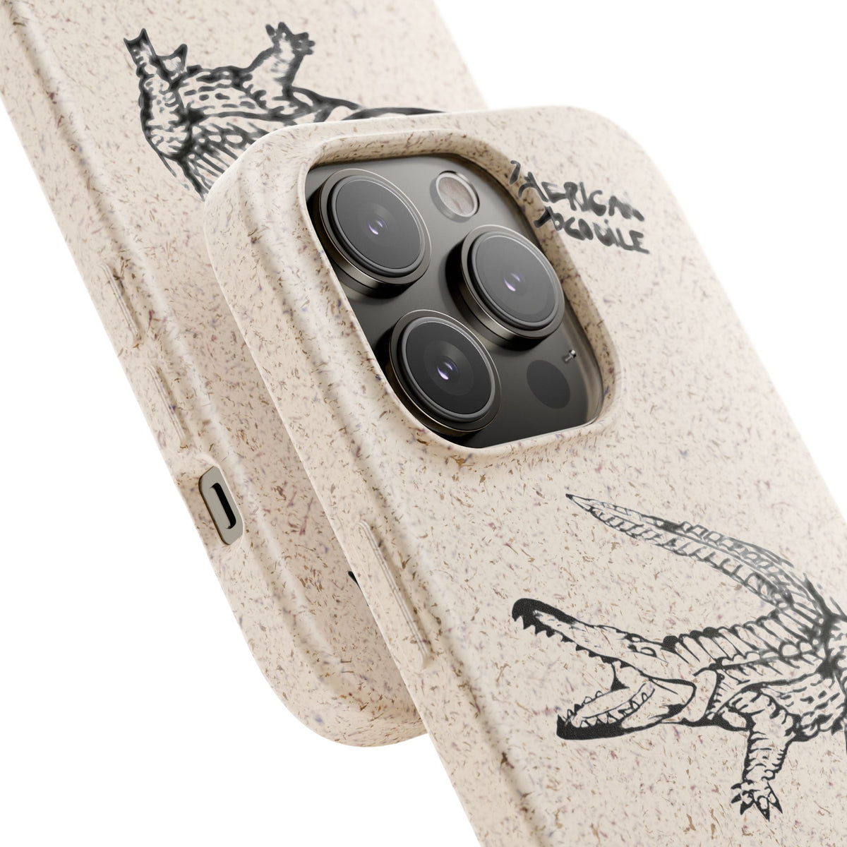 American Crocodile Phone Case – Original Hand-Drawn Costa Rica Wildlife Art for iPhone & Samsung Galaxy