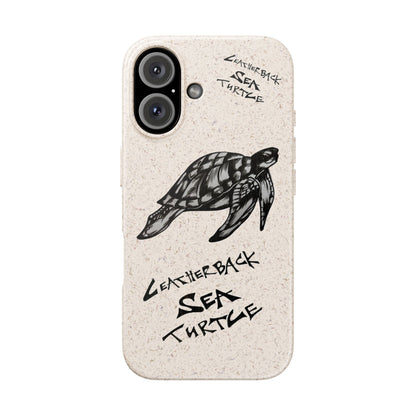 Leatherback Sea Turtle Phone Case – Original Hand-Drawn Costa Rica Wildlife Art for iPhone & Samsung Galaxy
