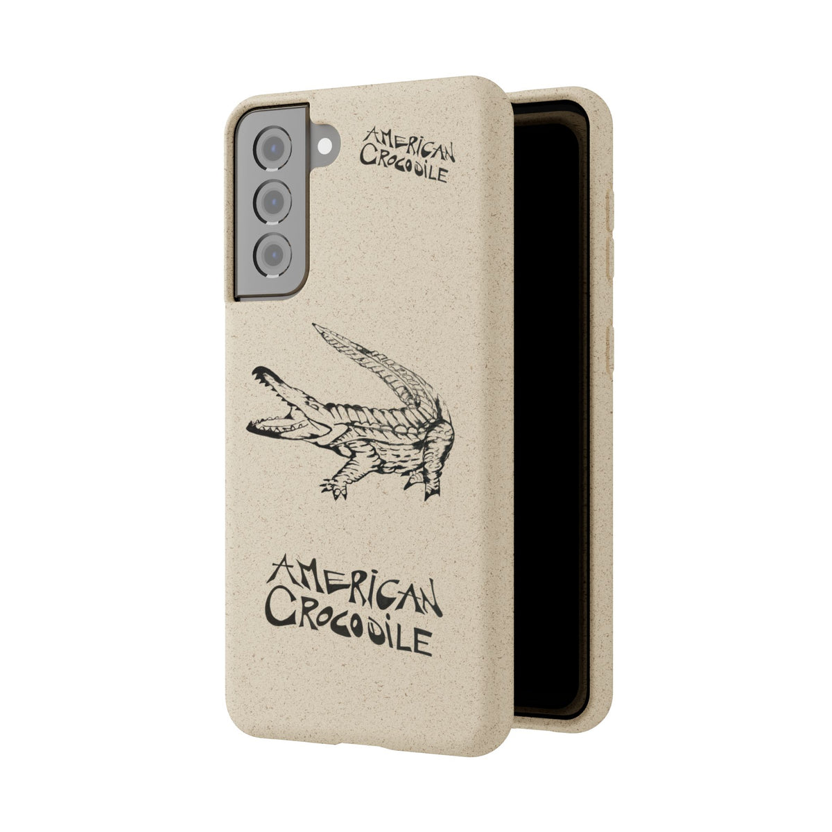 American Crocodile Phone Case – Original Hand-Drawn Costa Rica Wildlife Art for iPhone & Samsung Galaxy