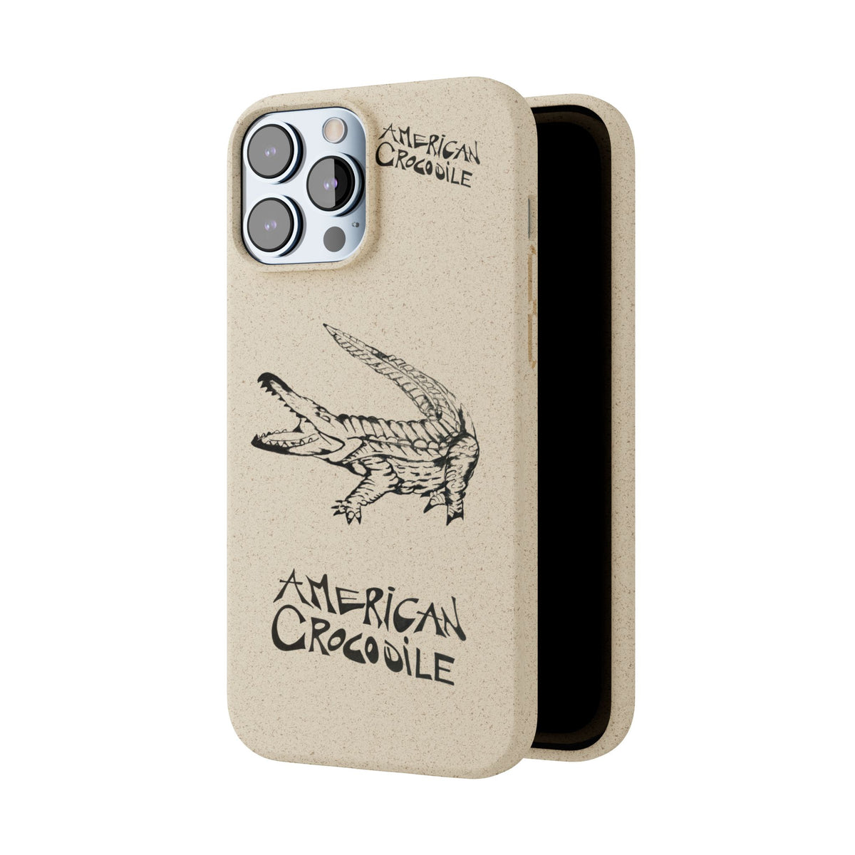 American Crocodile Phone Case – Original Hand-Drawn Costa Rica Wildlife Art for iPhone & Samsung Galaxy