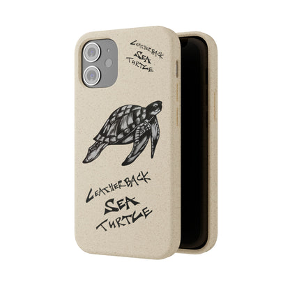 Leatherback Sea Turtle Phone Case – Original Hand-Drawn Costa Rica Wildlife Art for iPhone & Samsung Galaxy