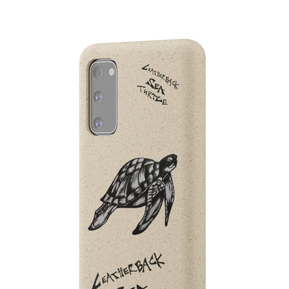 Leatherback Sea Turtle Phone Case – Original Hand-Drawn Costa Rica Wildlife Art for iPhone & Samsung Galaxy