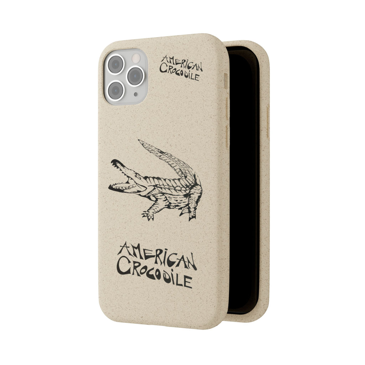 American Crocodile Phone Case – Original Hand-Drawn Costa Rica Wildlife Art for iPhone & Samsung Galaxy