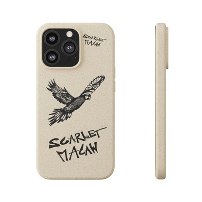 Scarlet Macaw Phone Case – Original Hand-Drawn Costa Rica Wildlife Art for iPhone & Samsung Galaxy