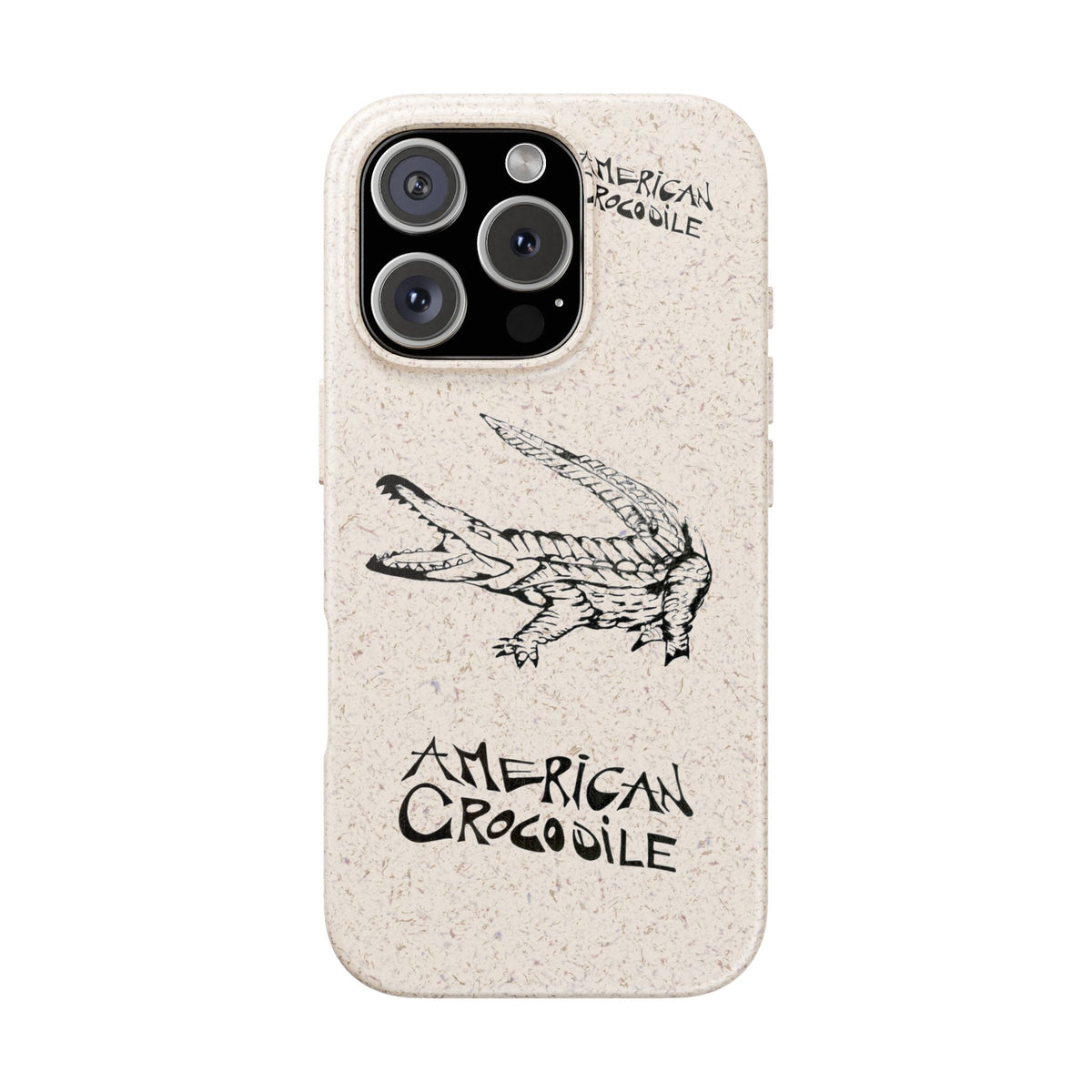 American Crocodile Phone Case – Original Hand-Drawn Costa Rica Wildlife Art for iPhone & Samsung Galaxy