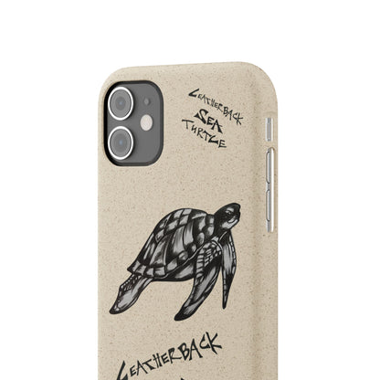 Leatherback Sea Turtle Phone Case – Original Hand-Drawn Costa Rica Wildlife Art for iPhone & Samsung Galaxy
