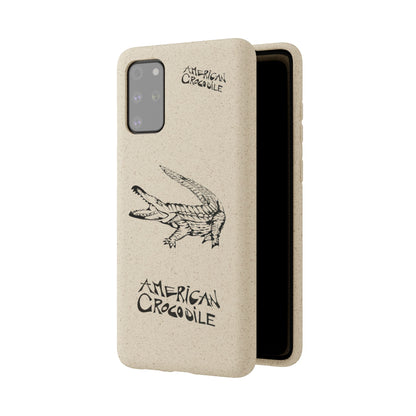American Crocodile Phone Case – Original Hand-Drawn Costa Rica Wildlife Art for iPhone & Samsung Galaxy