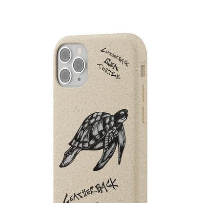 Leatherback Sea Turtle Phone Case – Original Hand-Drawn Costa Rica Wildlife Art for iPhone & Samsung Galaxy