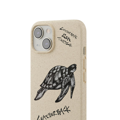 Leatherback Sea Turtle Phone Case – Original Hand-Drawn Costa Rica Wildlife Art for iPhone & Samsung Galaxy