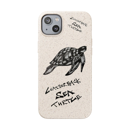 Leatherback Sea Turtle Phone Case – Original Hand-Drawn Costa Rica Wildlife Art for iPhone & Samsung Galaxy