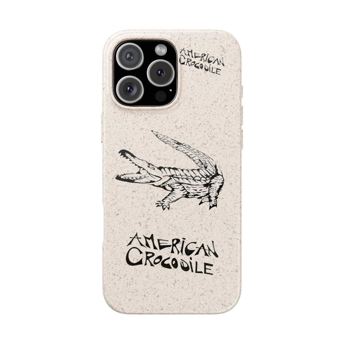 American Crocodile Phone Case – Original Hand-Drawn Costa Rica Wildlife Art for iPhone & Samsung Galaxy