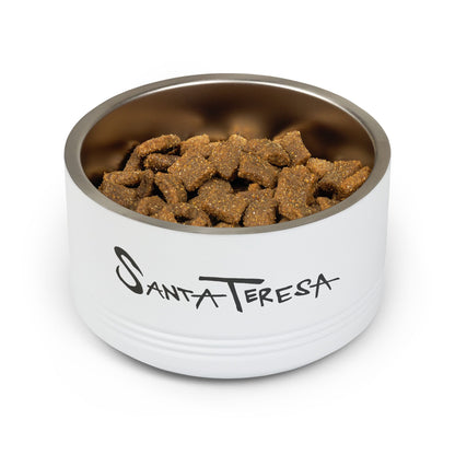 Santa Teresa Pet Bowl – Dog & Cat Food Bowl with Original Hand-Drawn Lettering