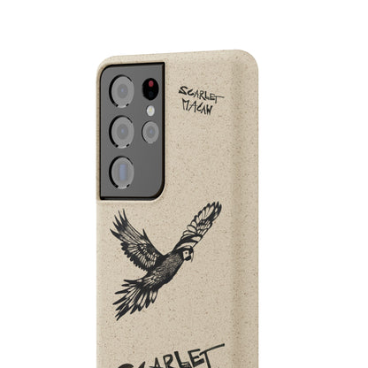 Scarlet Macaw Phone Case – Original Hand-Drawn Costa Rica Wildlife Art for iPhone & Samsung Galaxy