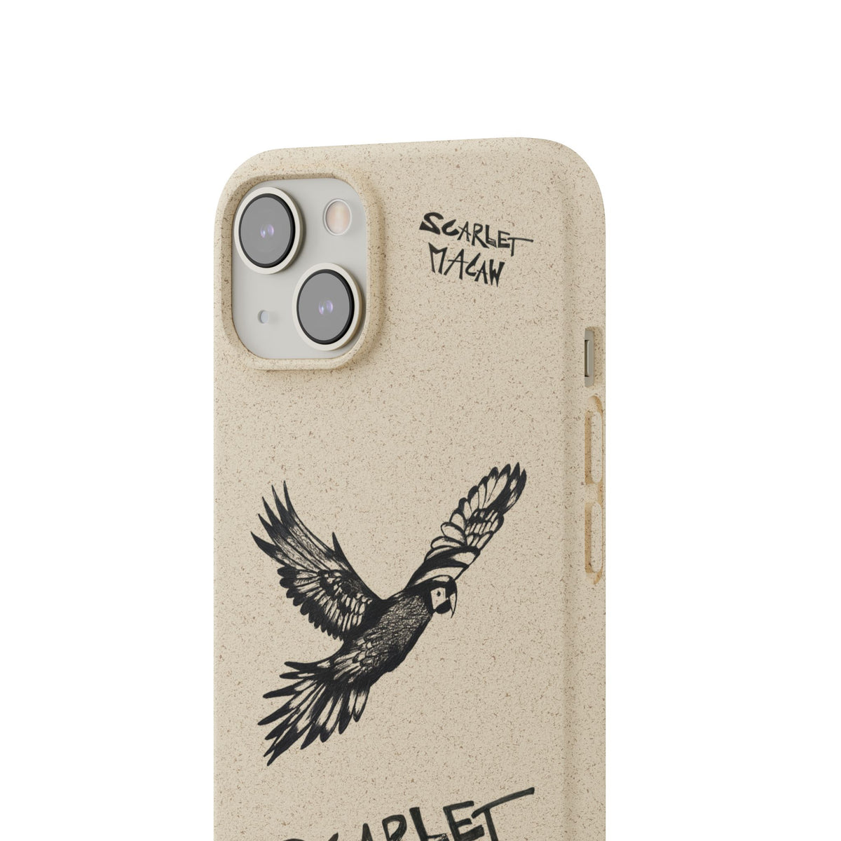 Scarlet Macaw Phone Case – Original Hand-Drawn Costa Rica Wildlife Art for iPhone & Samsung Galaxy
