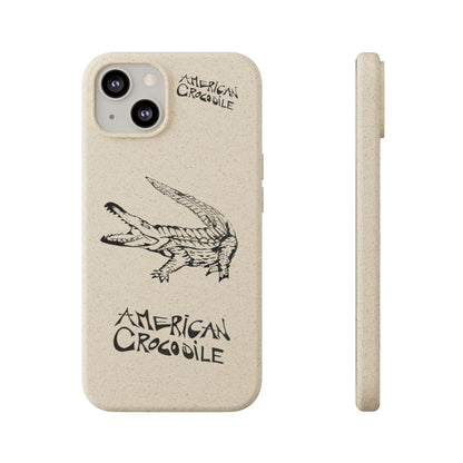 American Crocodile Phone Case – Original Hand-Drawn Costa Rica Wildlife Art for iPhone & Samsung Galaxy