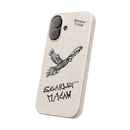 Scarlet Macaw Phone Case – Original Hand-Drawn Costa Rica Wildlife Art for iPhone & Samsung Galaxy