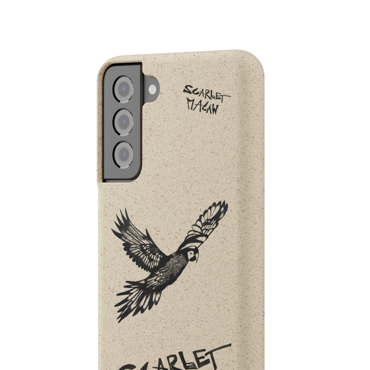 Scarlet Macaw Phone Case – Original Hand-Drawn Costa Rica Wildlife Art for iPhone & Samsung Galaxy