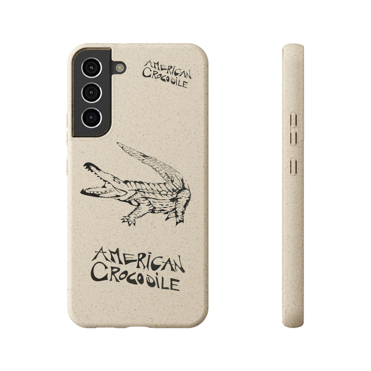 American Crocodile Phone Case – Original Hand-Drawn Costa Rica Wildlife Art for iPhone & Samsung Galaxy