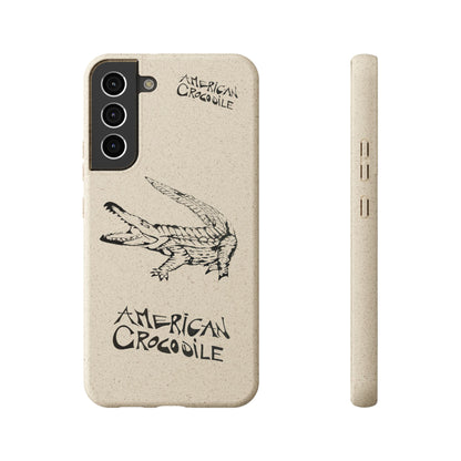 American Crocodile Phone Case – Original Hand-Drawn Costa Rica Wildlife Art for iPhone & Samsung Galaxy