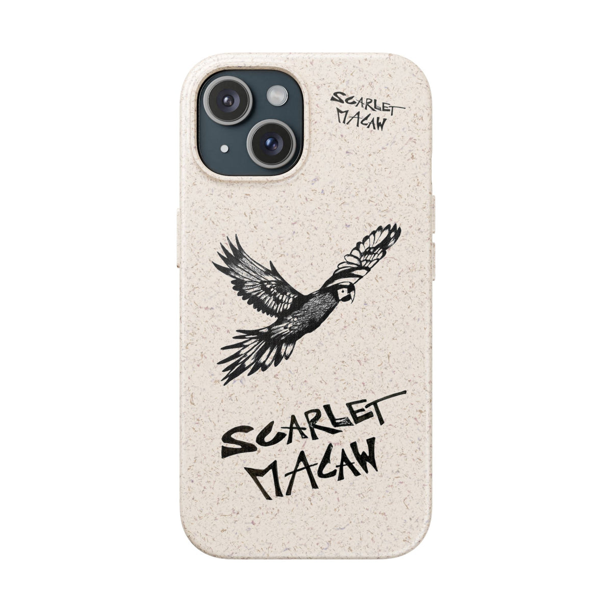 Scarlet Macaw Phone Case – Original Hand-Drawn Costa Rica Wildlife Art for iPhone & Samsung Galaxy