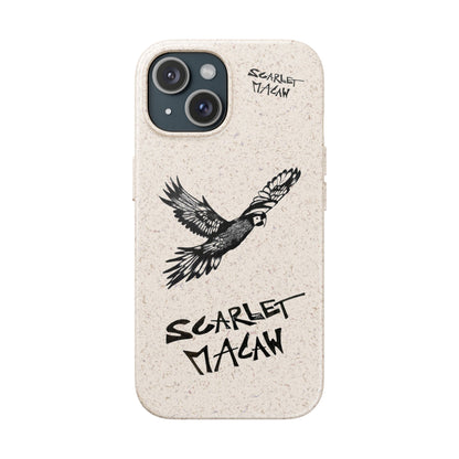 Scarlet Macaw Phone Case – Original Hand-Drawn Costa Rica Wildlife Art for iPhone & Samsung Galaxy