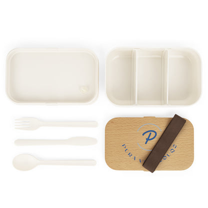 Pura Vida Souqs Bento Lunch Box – Reusable Lunch Container with Wooden Lid