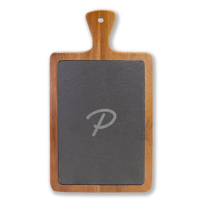 Pura Vida Souqs Acacia Wood & Slate Charcuterie Board – Cheese Serving Set