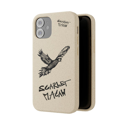 Scarlet Macaw Phone Case – Original Hand-Drawn Costa Rica Wildlife Art for iPhone & Samsung Galaxy