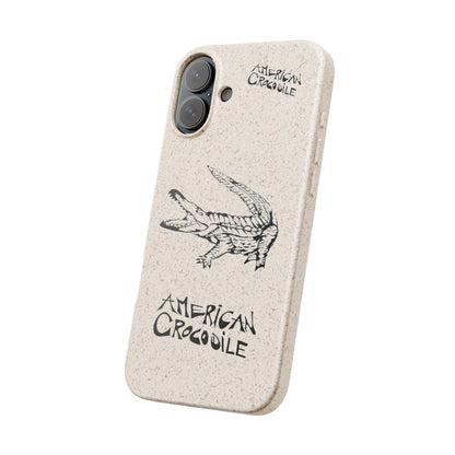 American Crocodile Phone Case – Original Hand-Drawn Costa Rica Wildlife Art for iPhone & Samsung Galaxy