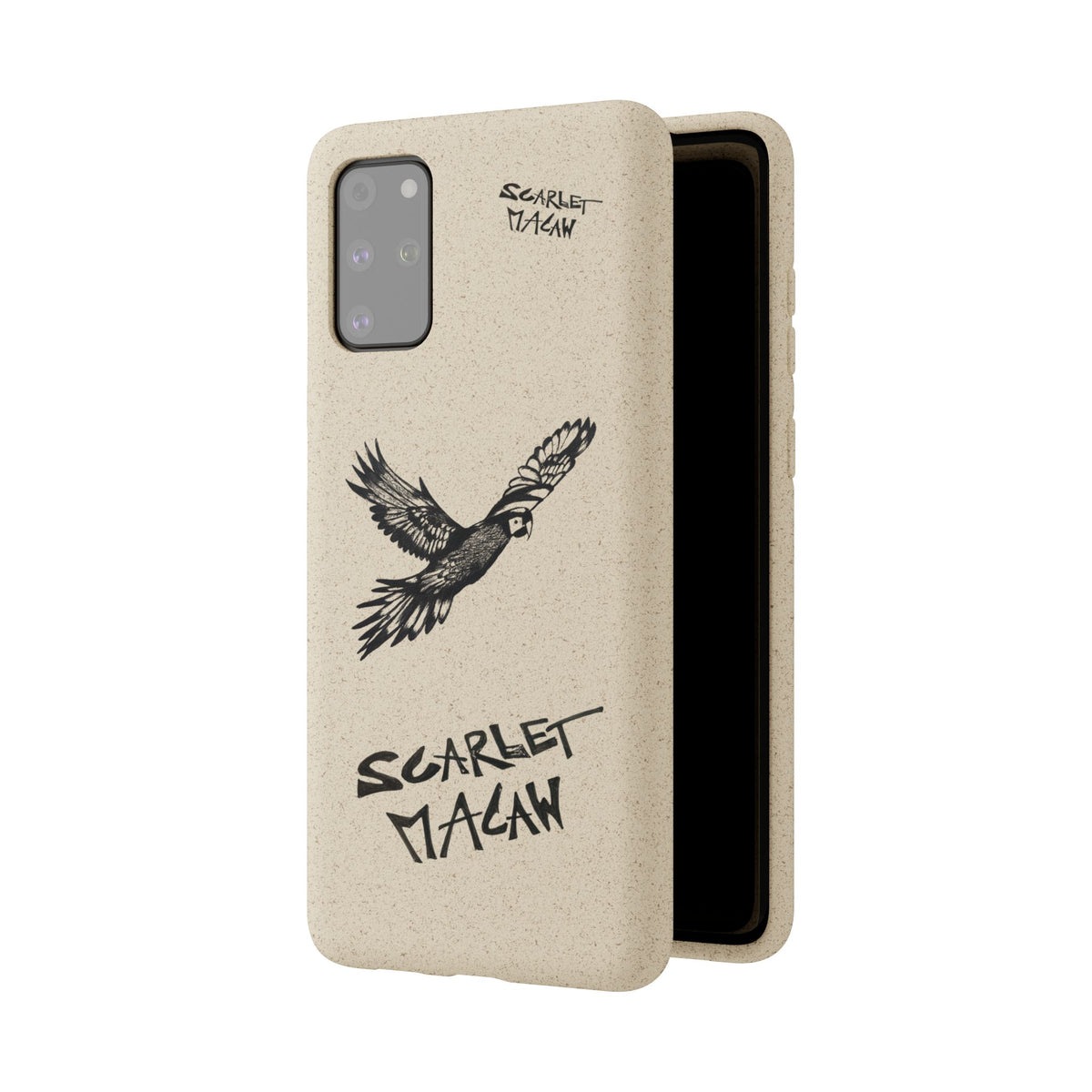 Scarlet Macaw Phone Case – Original Hand-Drawn Costa Rica Wildlife Art for iPhone & Samsung Galaxy