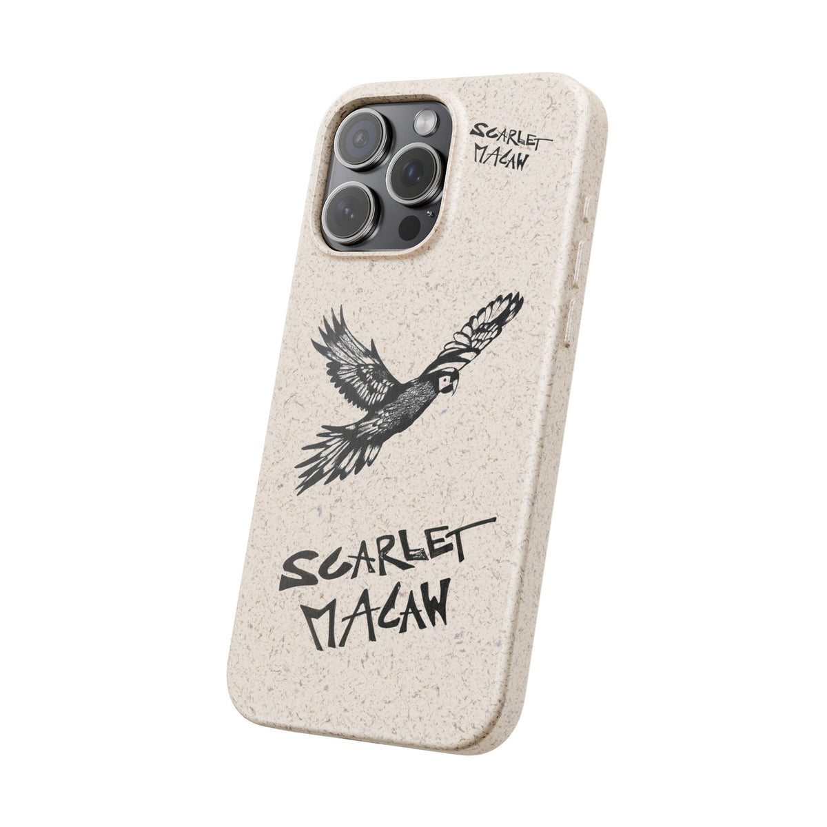 Scarlet Macaw Phone Case – Original Hand-Drawn Costa Rica Wildlife Art for iPhone & Samsung Galaxy