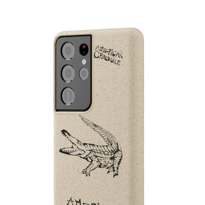 American Crocodile Phone Case – Original Hand-Drawn Costa Rica Wildlife Art for iPhone & Samsung Galaxy