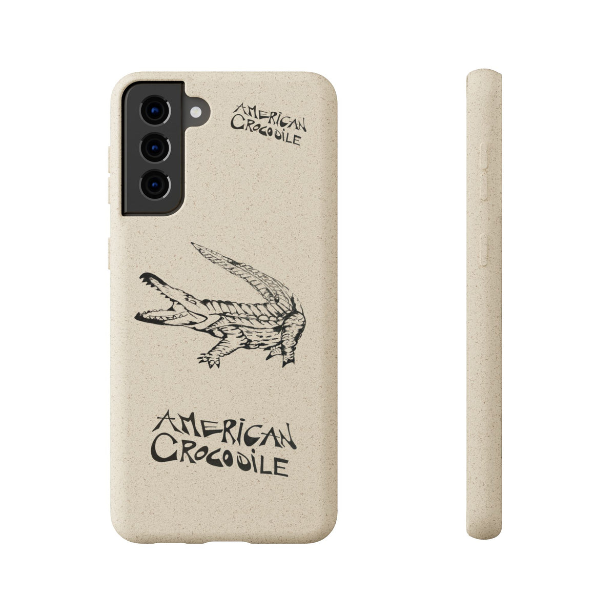 American Crocodile Phone Case – Original Hand-Drawn Costa Rica Wildlife Art for iPhone & Samsung Galaxy