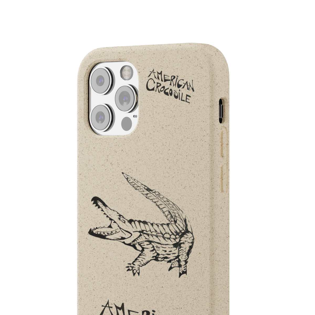 American Crocodile Phone Case – Original Hand-Drawn Costa Rica Wildlife Art for iPhone & Samsung Galaxy