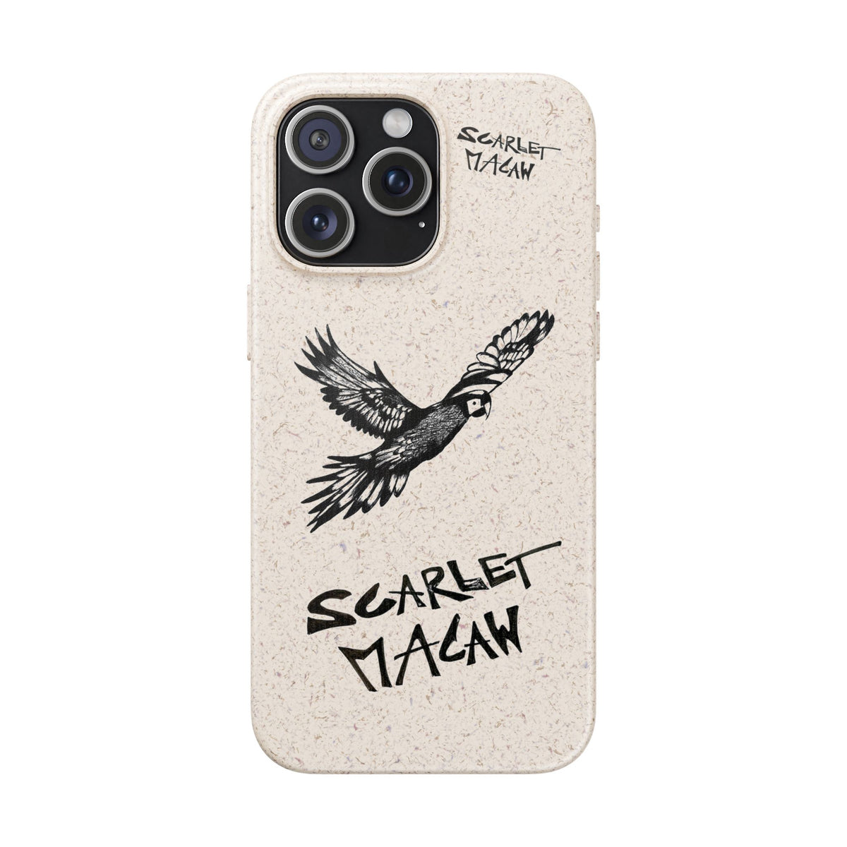 Scarlet Macaw Phone Case – Original Hand-Drawn Costa Rica Wildlife Art for iPhone & Samsung Galaxy