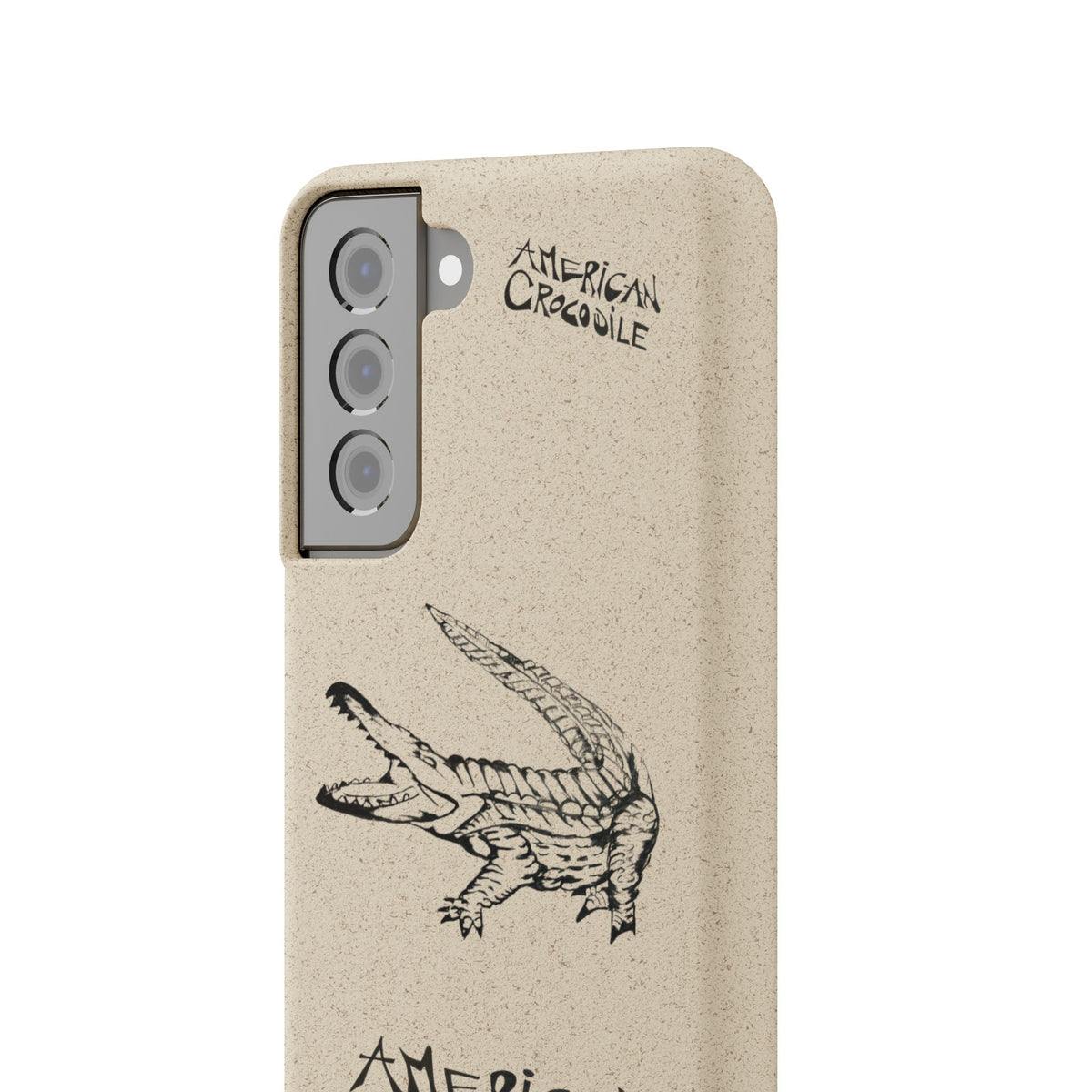 American Crocodile Phone Case – Original Hand-Drawn Costa Rica Wildlife Art for iPhone & Samsung Galaxy