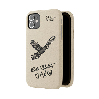 Scarlet Macaw Phone Case – Original Hand-Drawn Costa Rica Wildlife Art for iPhone & Samsung Galaxy