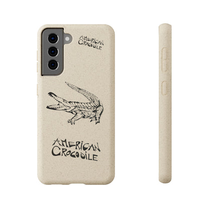 American Crocodile Phone Case – Original Hand-Drawn Costa Rica Wildlife Art for iPhone & Samsung Galaxy