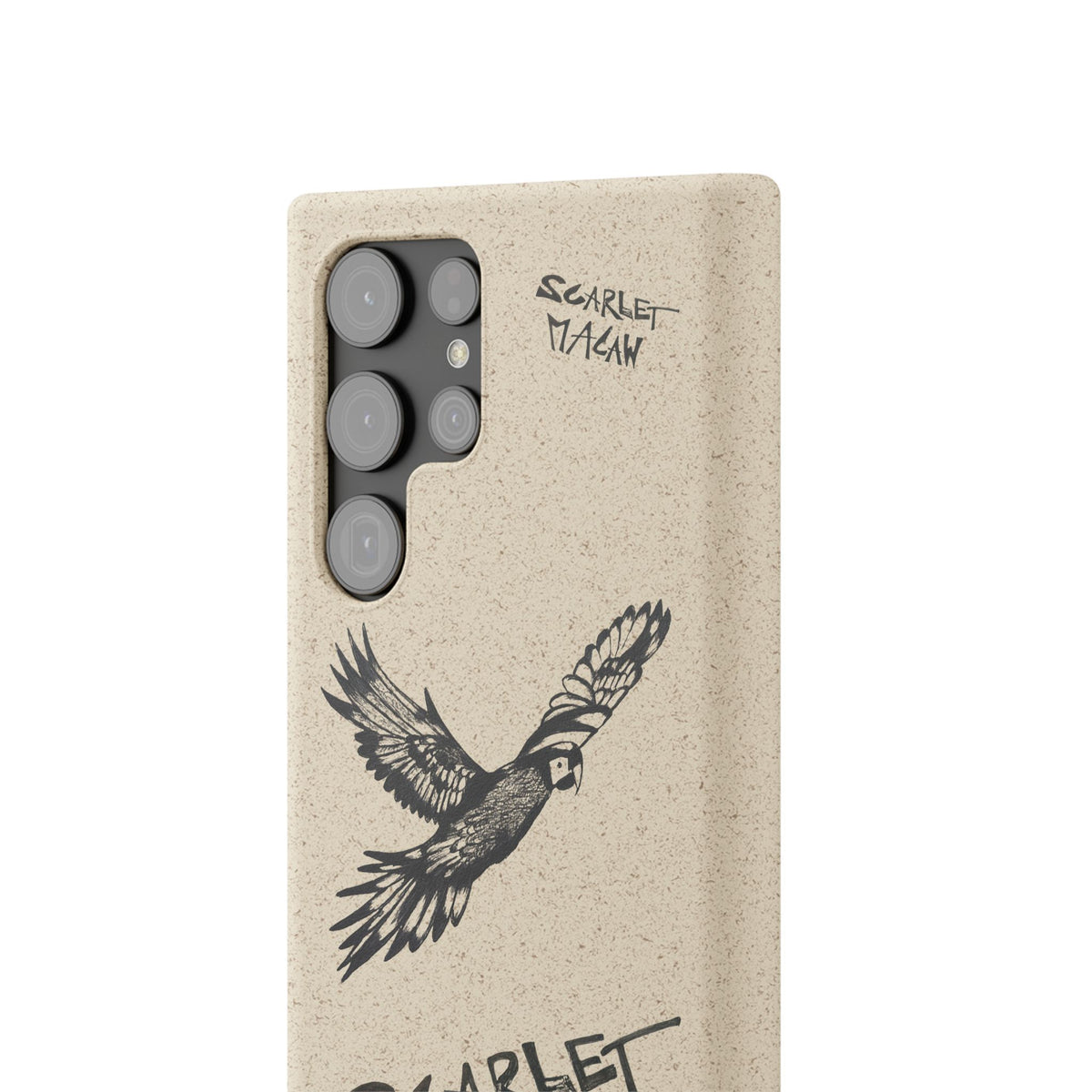 Scarlet Macaw Phone Case – Original Hand-Drawn Costa Rica Wildlife Art for iPhone & Samsung Galaxy